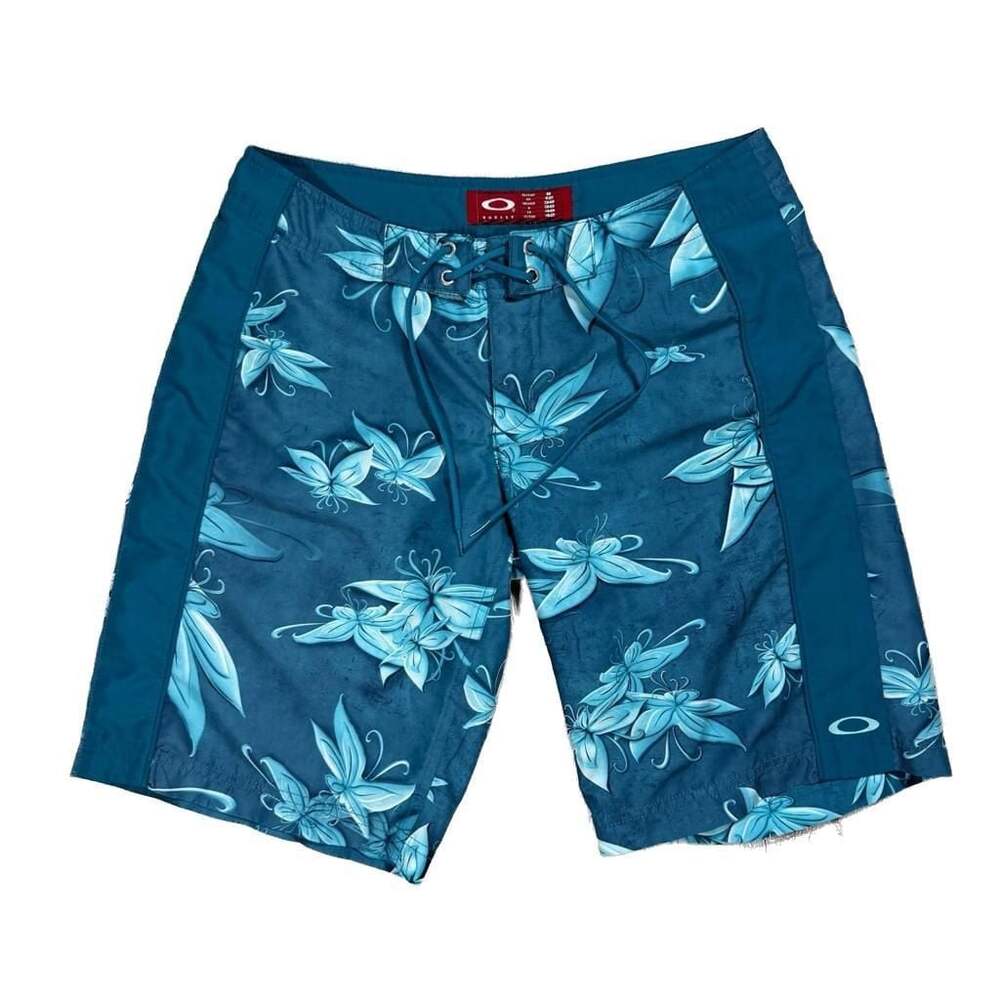 Oakley Vintage Floral Print Boardshorts Blue Size 8